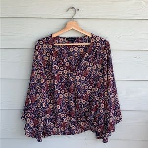 Anthropologie wrap top | size S